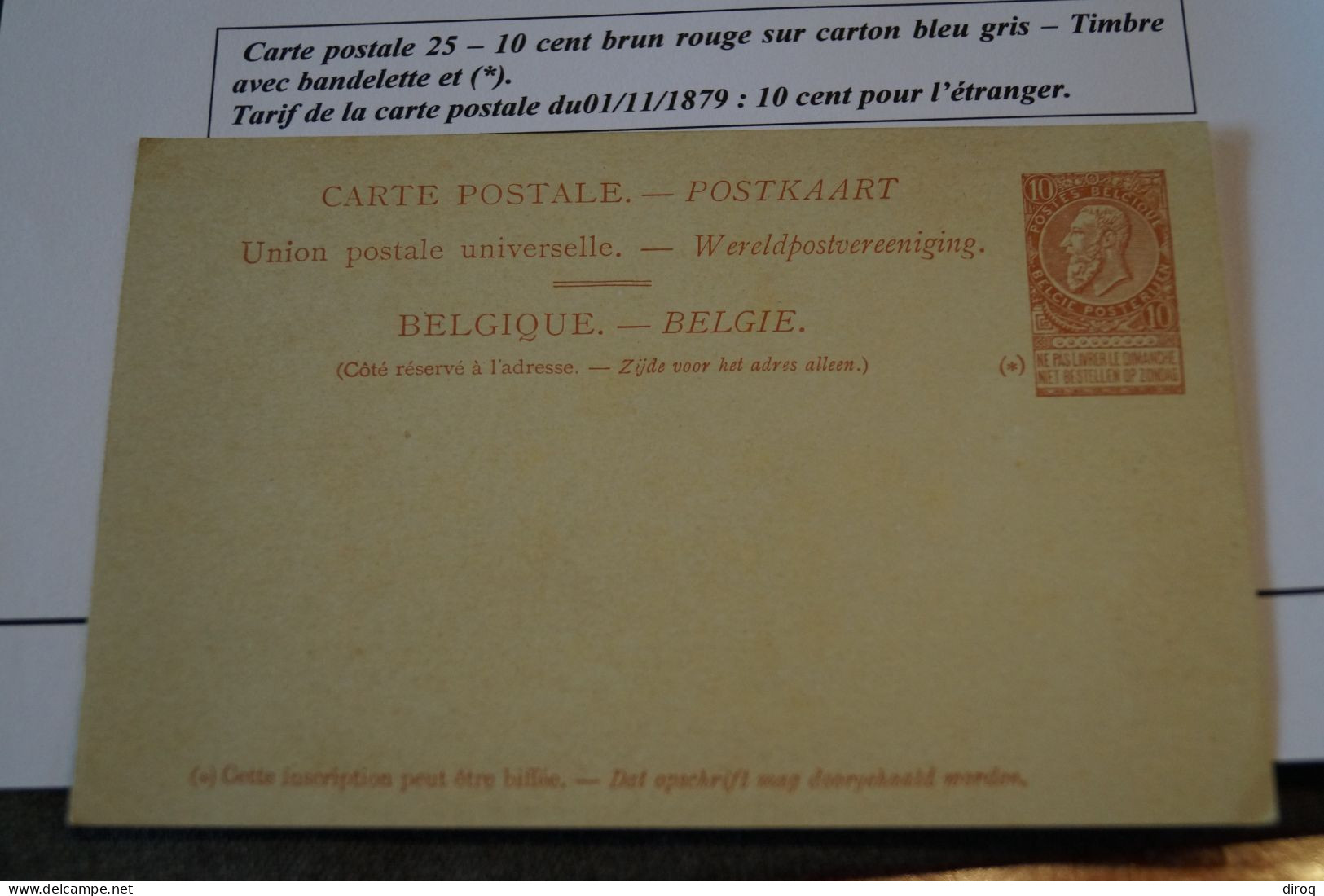 Type Léopold II Fine Barbe,1894, 2 Cartes N° 25 ,état Pour Collection Voir Photos - Postkarten 1871-1909