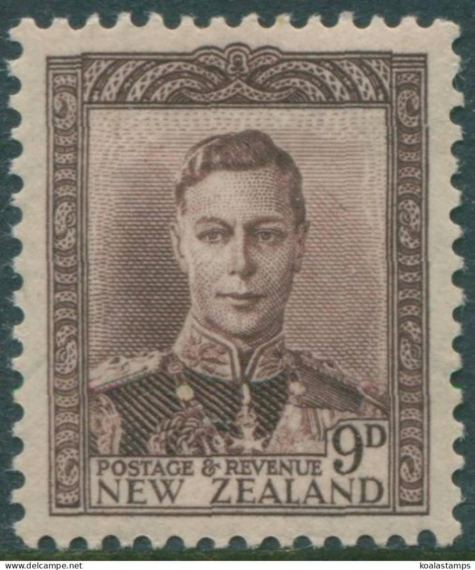 New Zealand 1947 SG685 9d Purple-brown KGVI MLH - Sonstige & Ohne Zuordnung