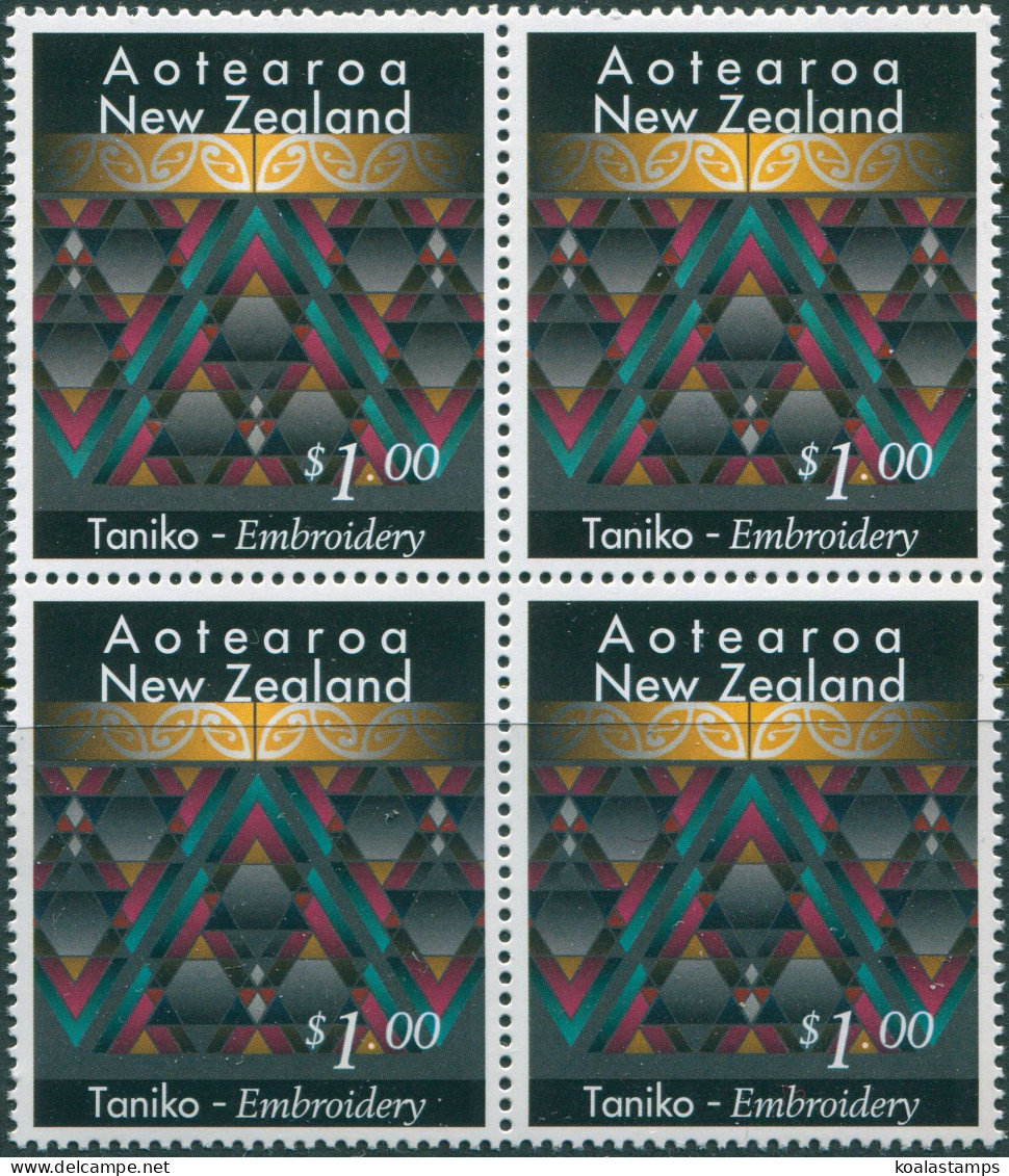 New Zealand 1996 SG1954 $1 Embroidery Block MNH - Autres & Non Classés