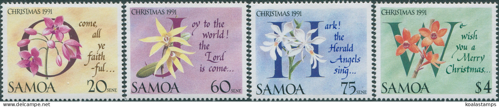 Samoa 1991 SG864-867 Christmas Orchids Set MNH - Samoa