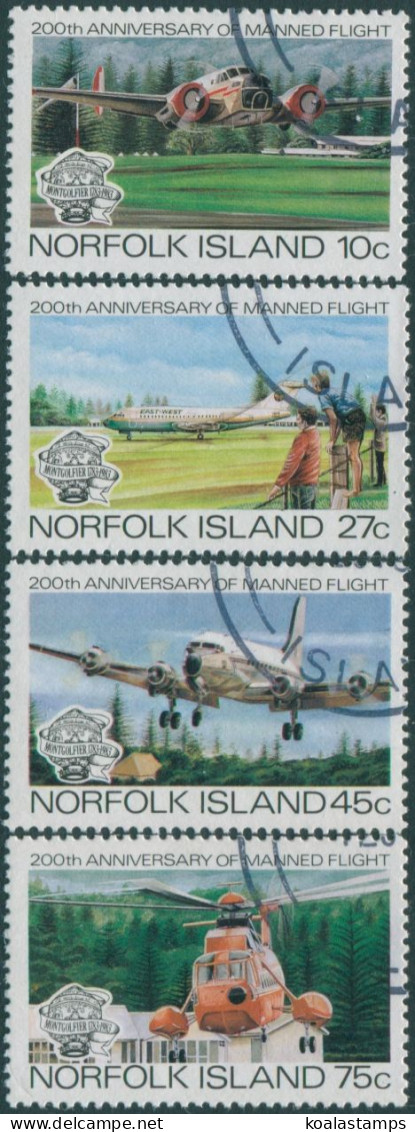 Norfolk Island 1983 SG304-307 Manned Flight Set FU - Norfolk Island