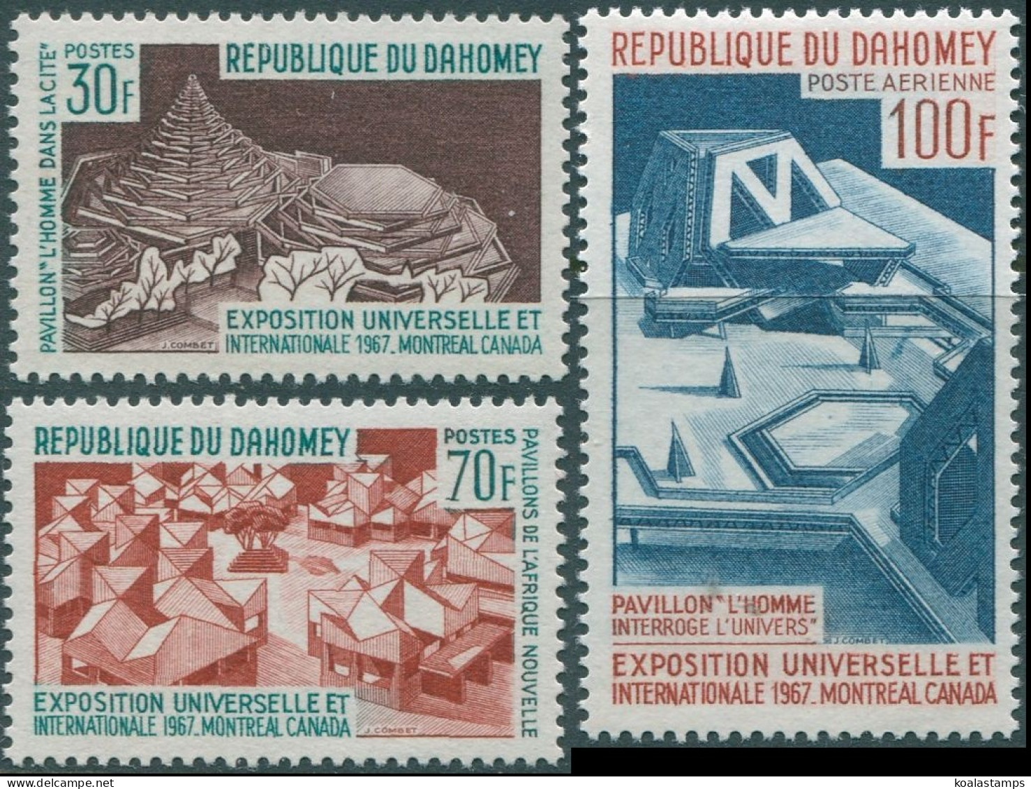 Dahomey 1967 SG290-292 World Fair Set MNH - Bénin – Dahomey (1960-...)