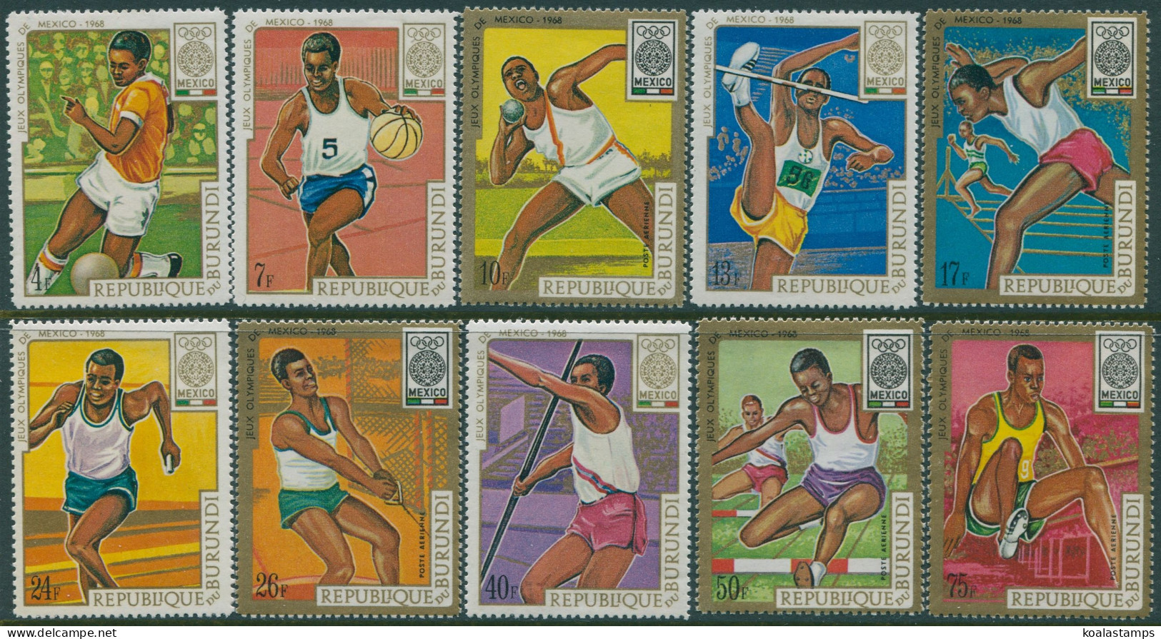 Burundi 1968 SG396-405 Olympic Games Mexico Set MLH - Autres & Non Classés