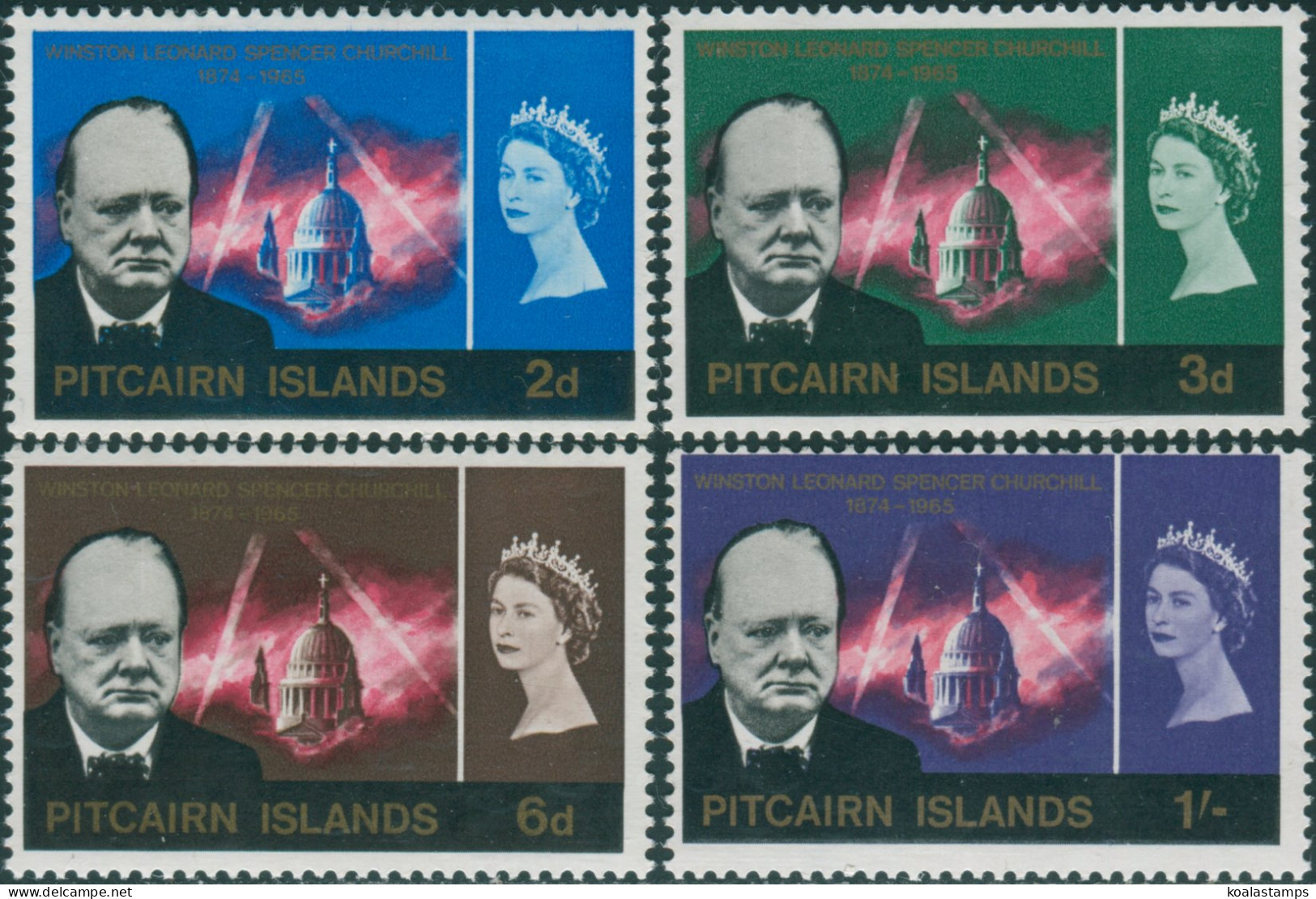 Pitcairn Islands 1966 SG53-56 Churchill Set MNH - Pitcairninsel