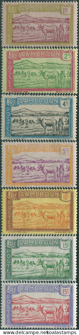 Cameroun 1925 SG68-88 Cattle Fording River (7) MLH - Cameroun (1960-...)