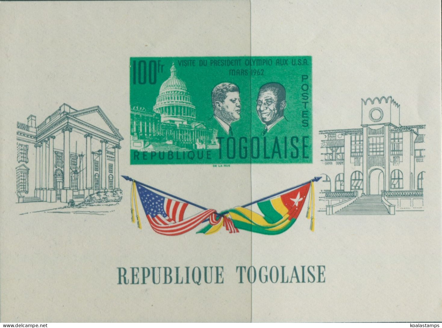 Togo 1962 SG318a President Olympio USA MS MNH - Togo (1960-...)