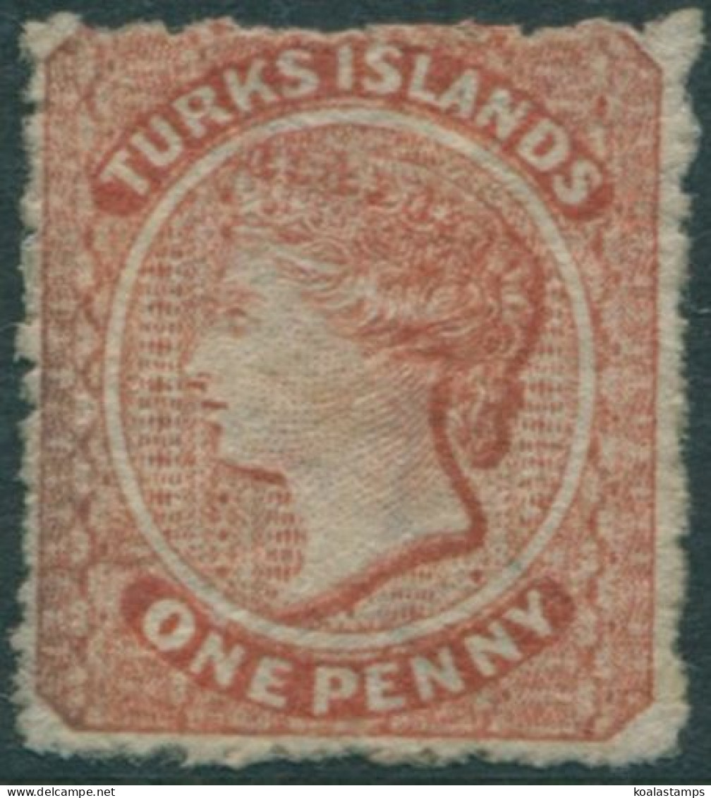 Turks Islands 1867 SG55 1d Brown QV MNG - Turcas Y Caicos