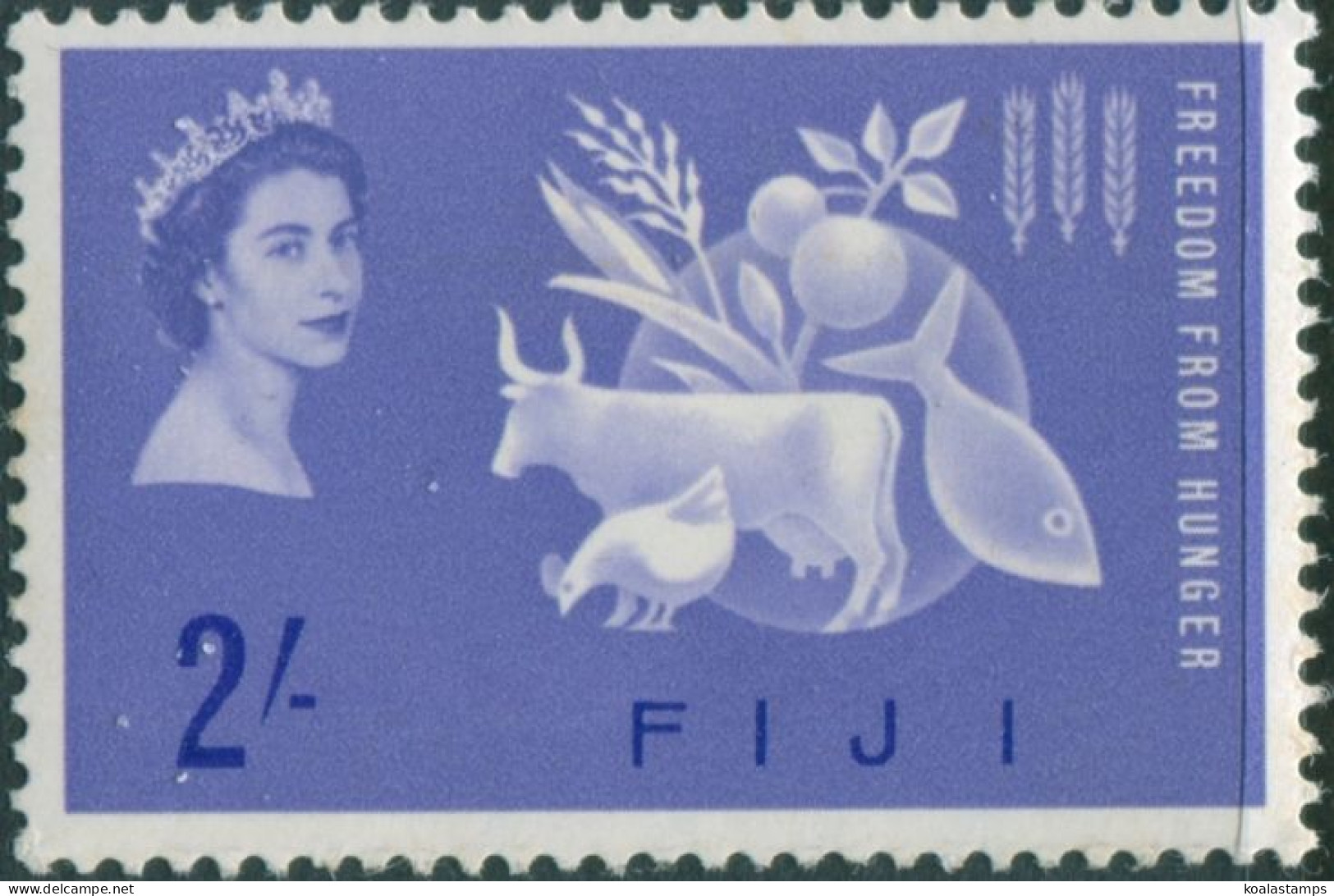 Fiji 1963 SG328 2/- Freedom From Hunger QEII MLH - Fiji (1970-...)