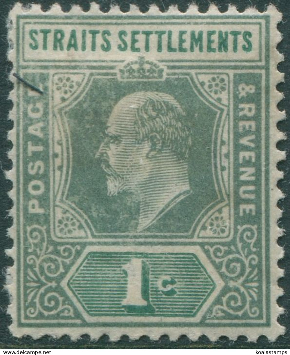Malaysia Straits Settlements 1902 SG110 1c Green KEVII MH - Straits Settlements