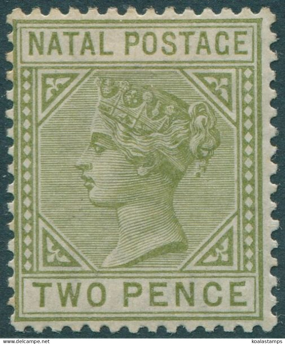 Natal 1874 SG106 2d Olive QV Die 1 MLH - Natal (1857-1909)