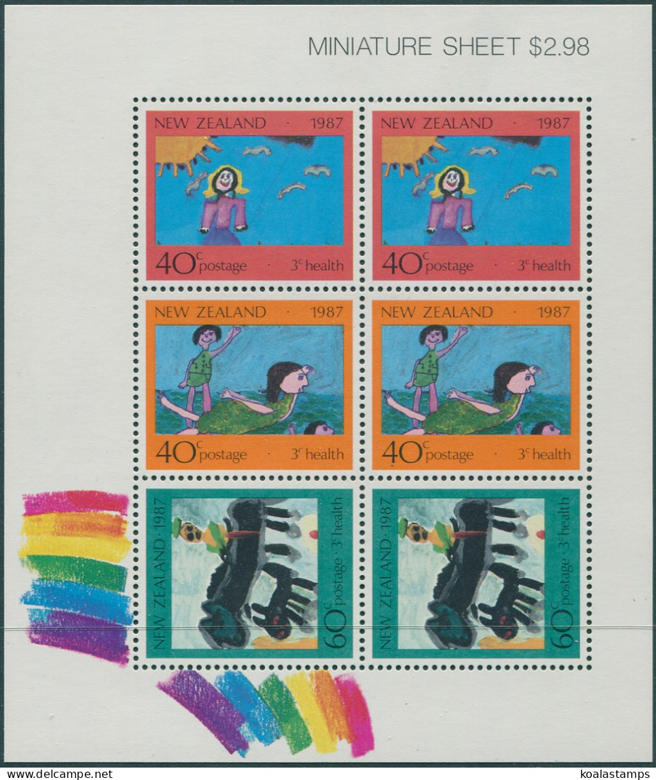 New Zealand 1987 SG1436 Health Children Paintings MS MNH - Andere & Zonder Classificatie
