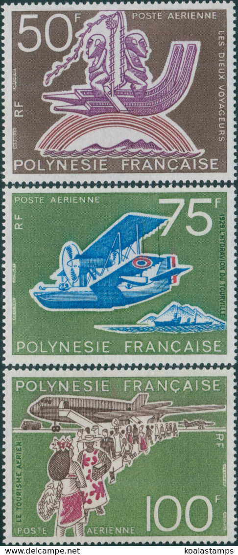 French Polynesia 1974 Sc#C112-114,SG194-196 Tahitian Aviation Set MNH - Autres & Non Classés