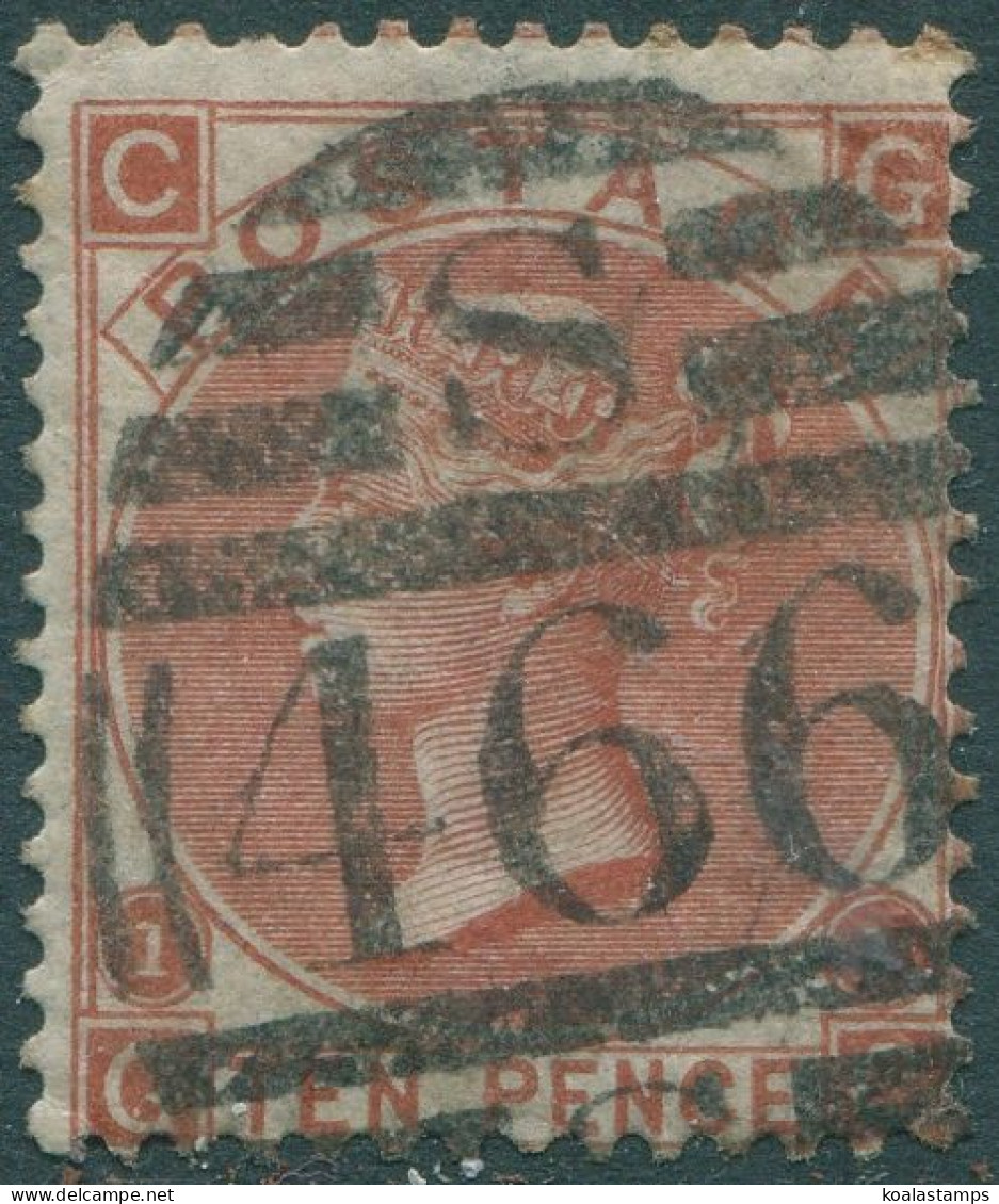 Great Britain 1870 SG113 10d Pale Red-brown QV Plate 1 CGGC FU - Andere & Zonder Classificatie