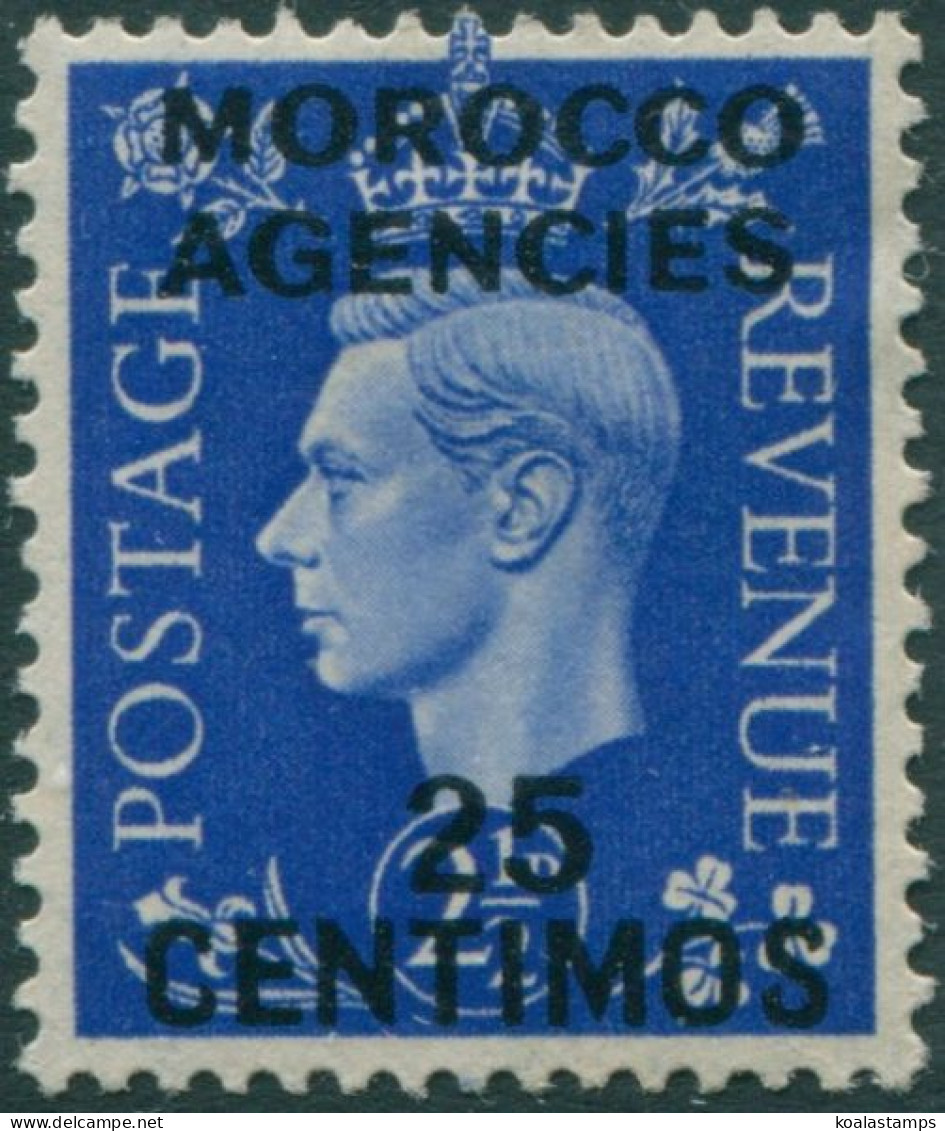 Morocco Agencies 1937 SG168 25c On 2½d Blue KGVI MLH - Uffici In Marocco / Tangeri (…-1958)