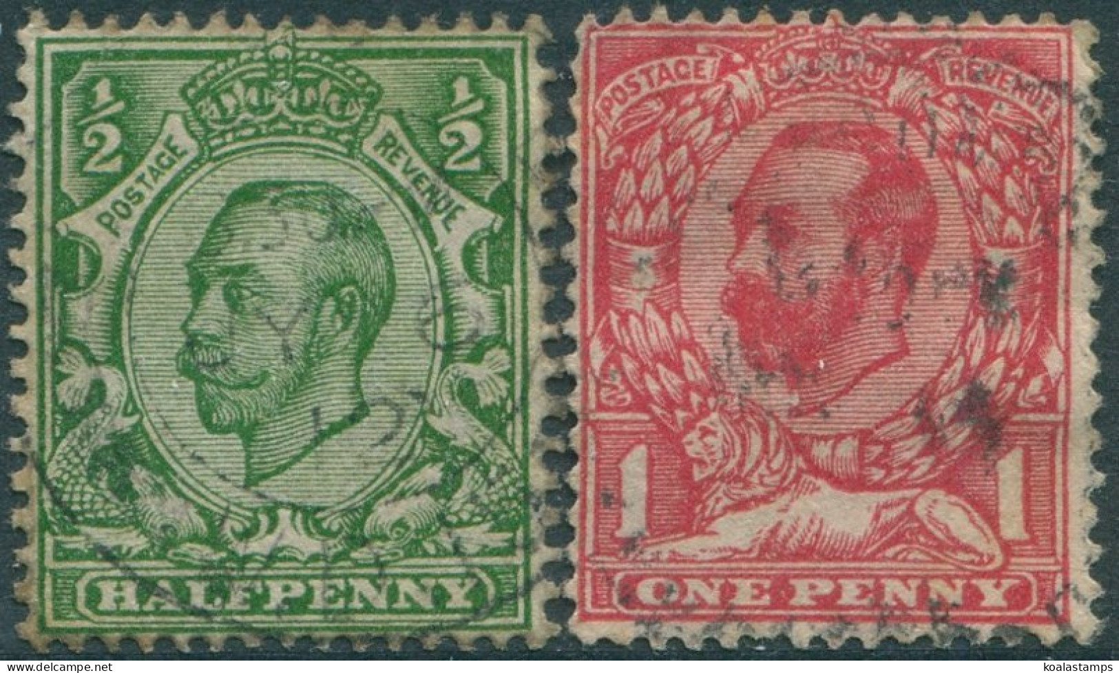 Great Britain 1912 SG340-341 KGV Set Of 2 #4 FU (amd) - Sin Clasificación