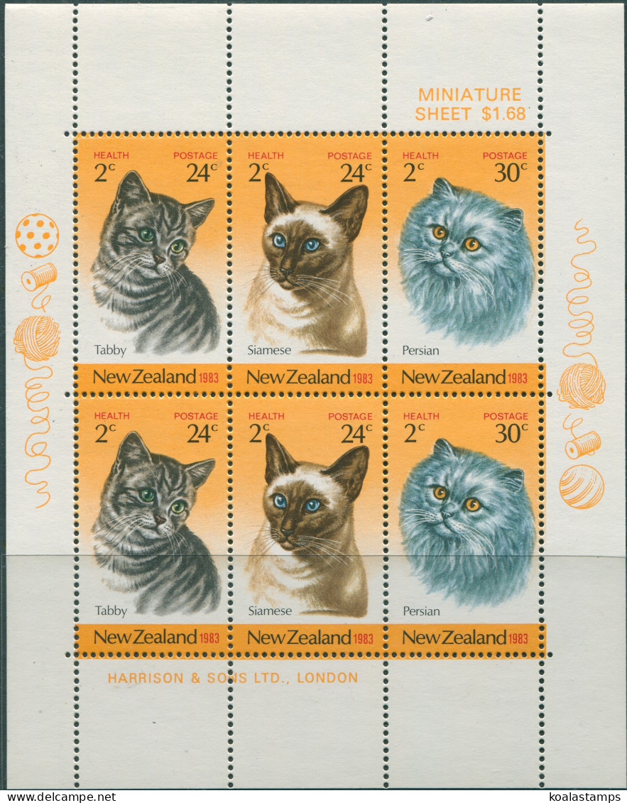 New Zealand 1983 SG1323 Health Cats MS MNH - Otros & Sin Clasificación