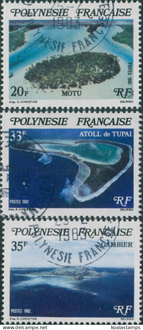 French Polynesia 1982 Sc#367-369,SG376-378 Polynesian Islands Set FU - Andere & Zonder Classificatie