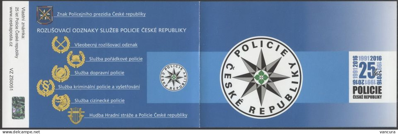 ** VZ 51 Czech Republic Anniversary Of The Czech Police 2016 - Unused Stamps