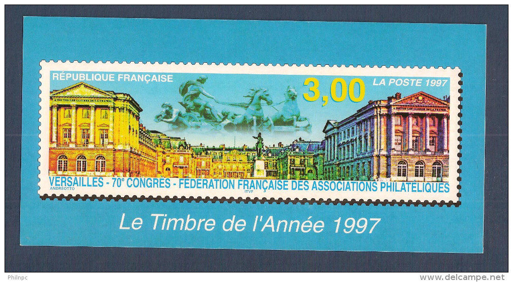 France, Souvenir Philatélique, Carte Postale, Château De Versailles, Sculptures Du Bassin D'Apollon, 3073, Neuf, TTB - Pseudo-entiers Officiels