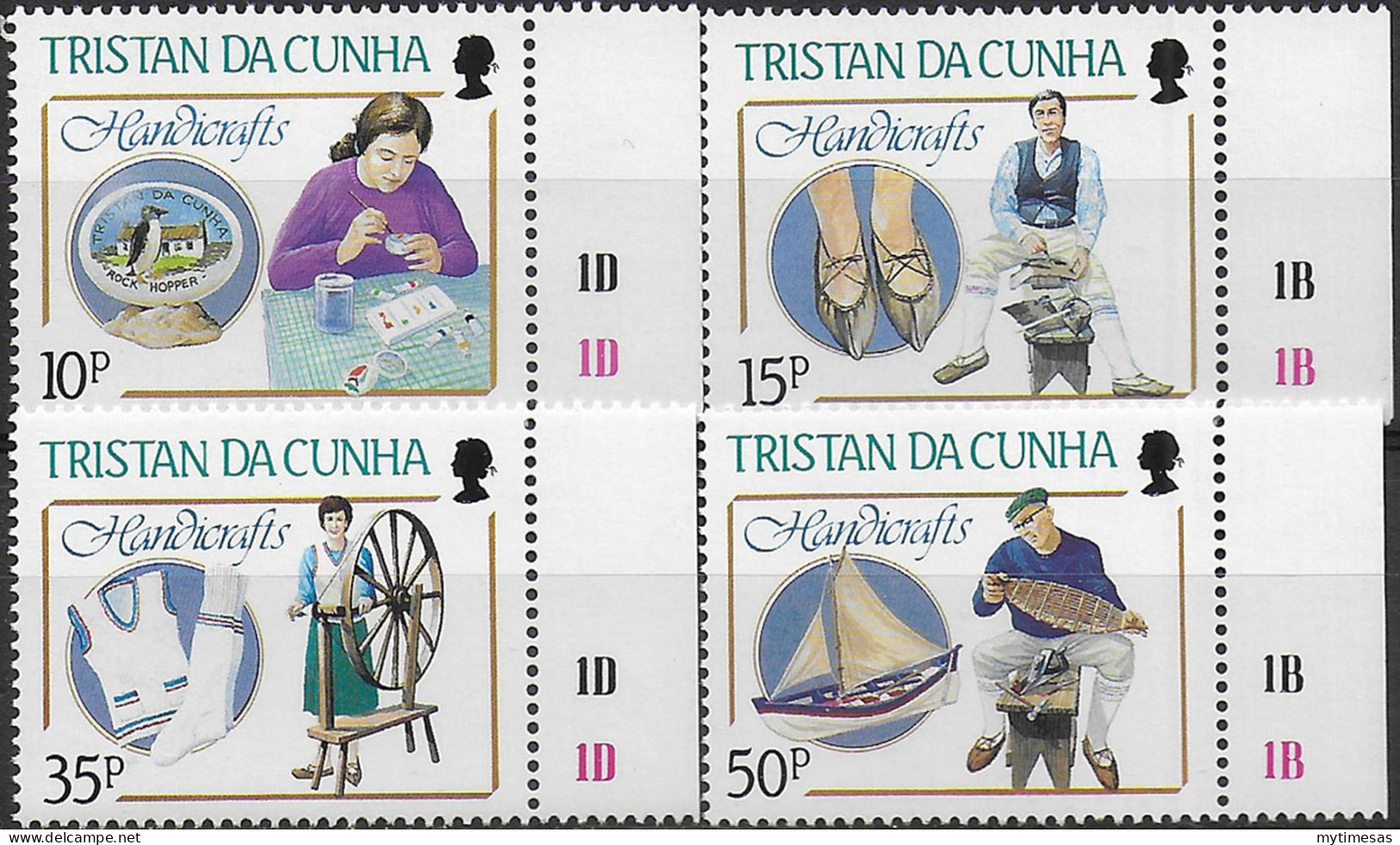 1988 Tristan Da Cunha Handicrafts 4v. MNH SG. N. 448/51 - Sonstige & Ohne Zuordnung
