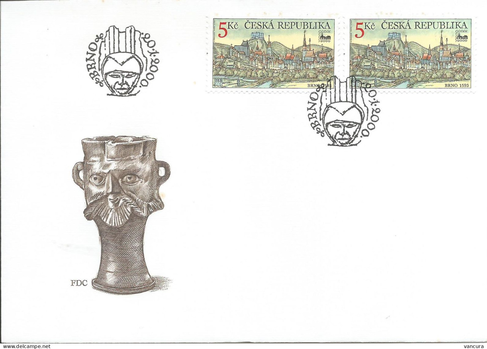 FDC 244 Czech Republic Brno Stamp Exhibition 2000 - Briefmarkenausstellungen