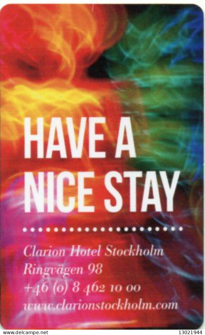 SVEZIA  KEY HOTEL   Clarion Hotel Stockholm - Have A Nice Stay - Hotel Keycards