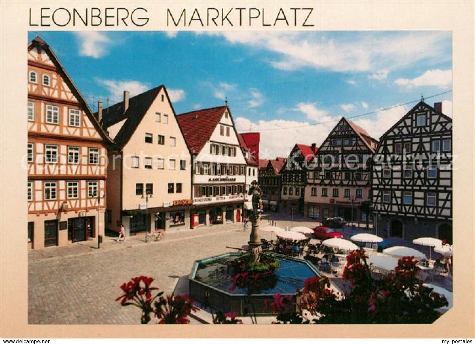 73267668 Leonberg Wuerttemberg Marktplatz Mit Brunnen Leonberg Wuerttemberg - Leonberg