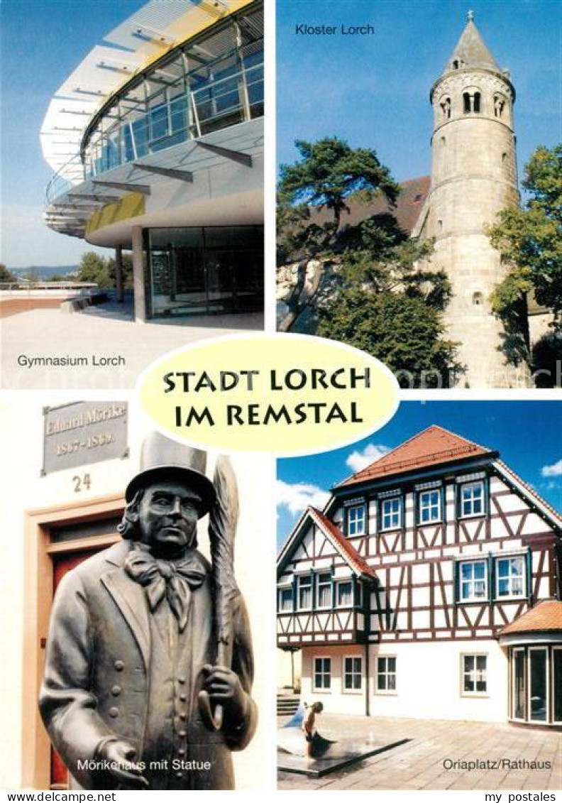 73267649 Lorch Wuerttemberg Gymnasium Kloster Lorch Moerikehaus Mit Statue Oriap - Lorch