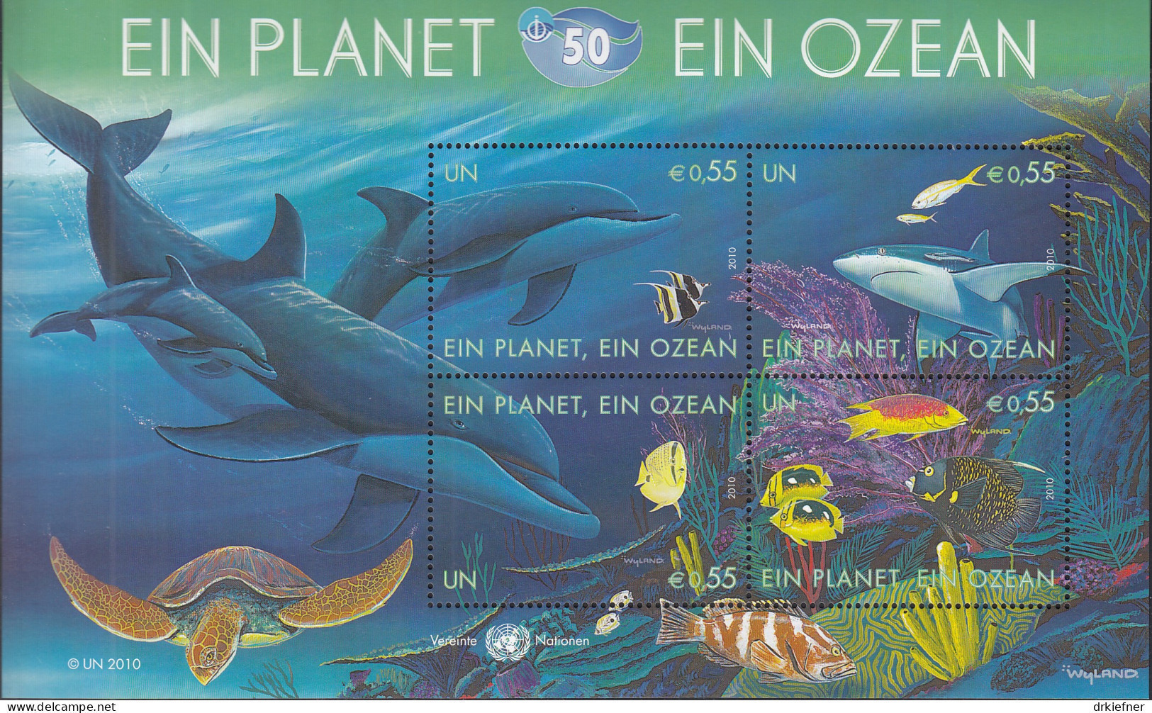 UNO WIEN Block 26, Postfrisch **, Ein Planet - Ein Ozean, 2010 - Blocks & Sheetlets