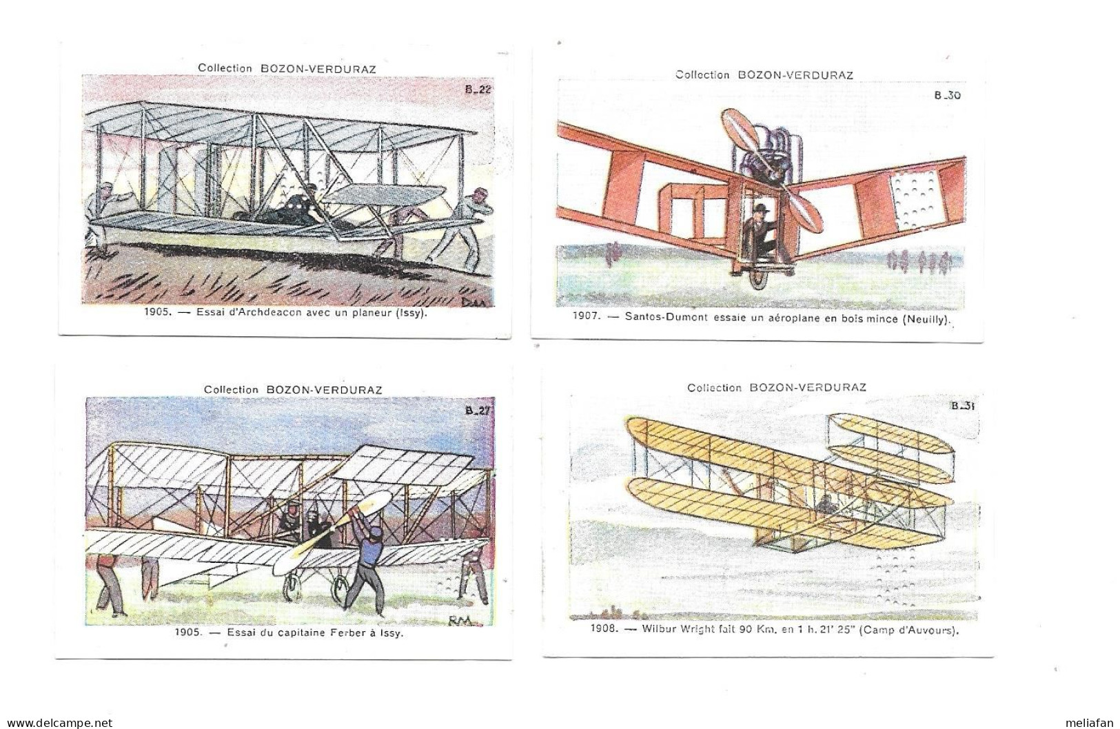 DS90 - IMAGES BOZON VERDURAZ - SANTOS DUMONT - CAPITAINE FEBER - WILBUR WRIGHT - ERNEST ARCHDEACON - Otros & Sin Clasificación