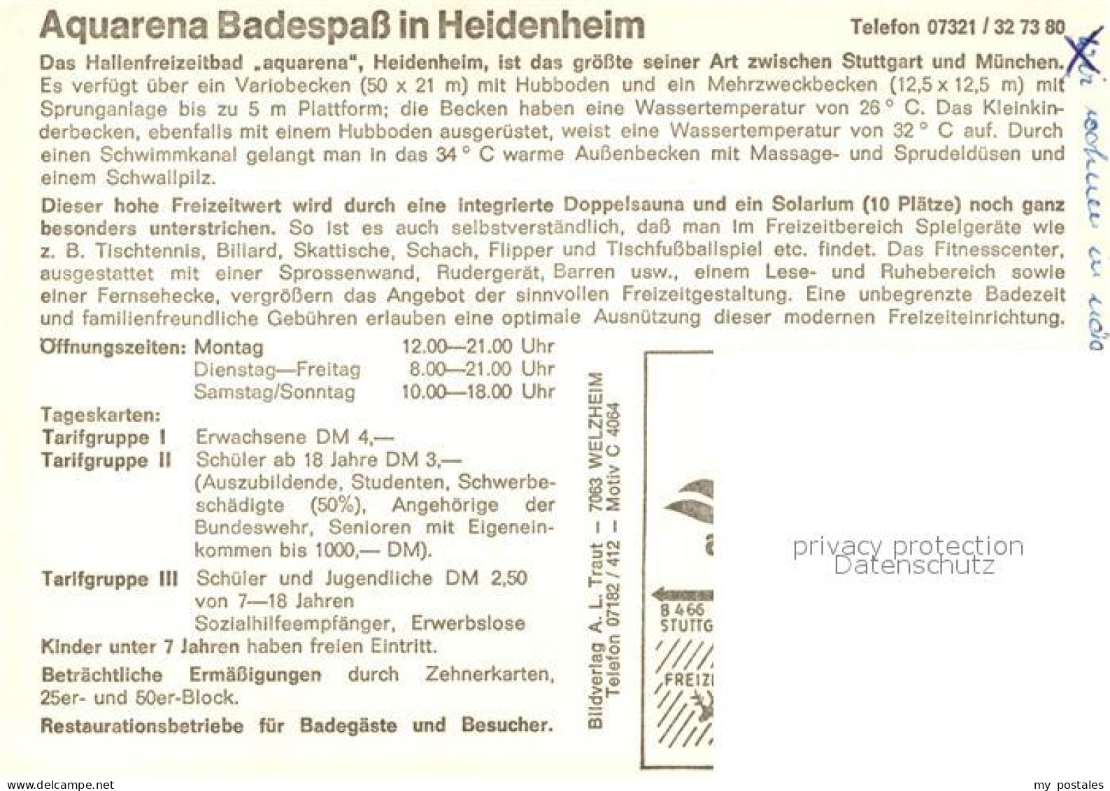 73267507 Heidenheim Brenz Rathaus Schloss Hellenstein Hallenbad Heidenheim Brenz - Heidenheim