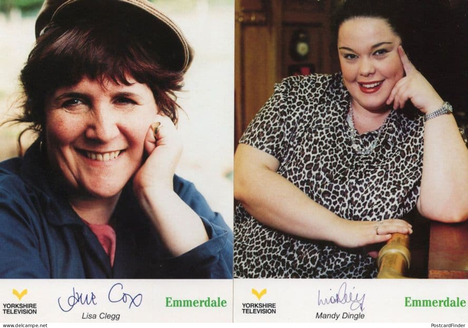 Lisa Clegg Mandy Dingle 2x Emmerdale Printed Signed Photo S - Acteurs & Comédiens