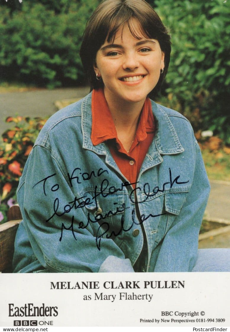 Melanie Clark Pullen Eastenders Hand Signed Cast Card & Message - Actores Y Comediantes 