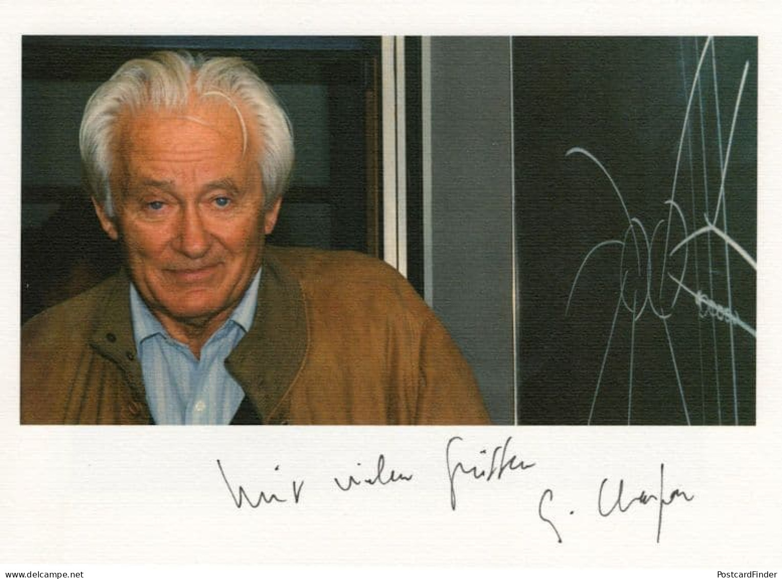 Georges Charpak Polish Physicist Nobel Prize Winner Hand Signed Photo - Actores Y Comediantes 