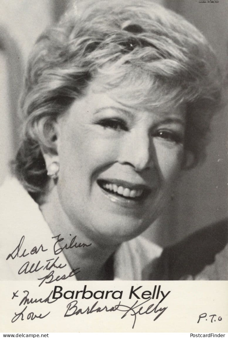 Barbara Kelly Canadian Actress Vintage Hand Signed Photo & Dyslexia - Actores Y Comediantes 