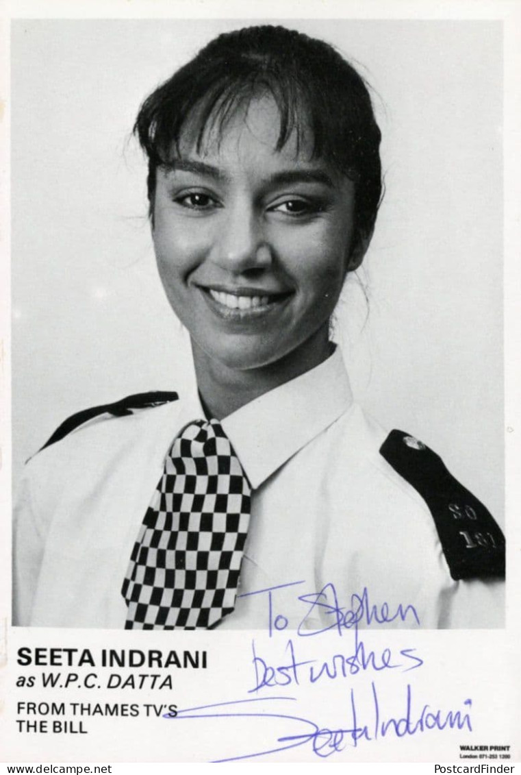 Seeta Indrani WPC Datta The Bill ITV Hand Signed Cast Card - Actores Y Comediantes 