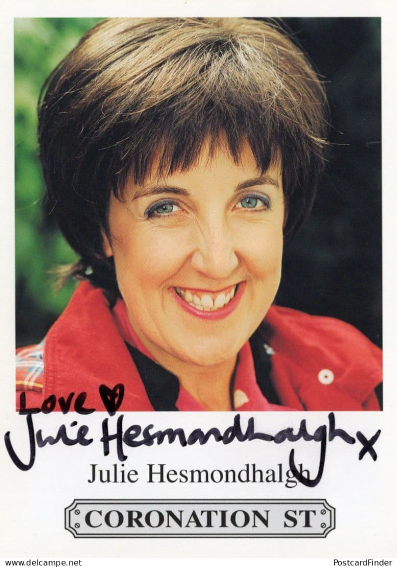 Julie Hesmondhalgh Undedicated Coronation Street Hand Signed Cast Card Photo - Actores Y Comediantes 