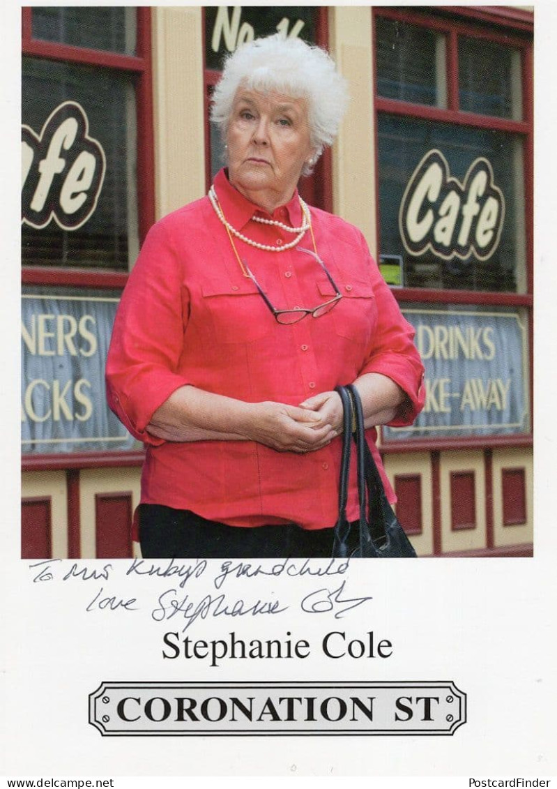 Stephanie Cole Coronation Street Hand Signed Cast Card Photo - Actores Y Comediantes 