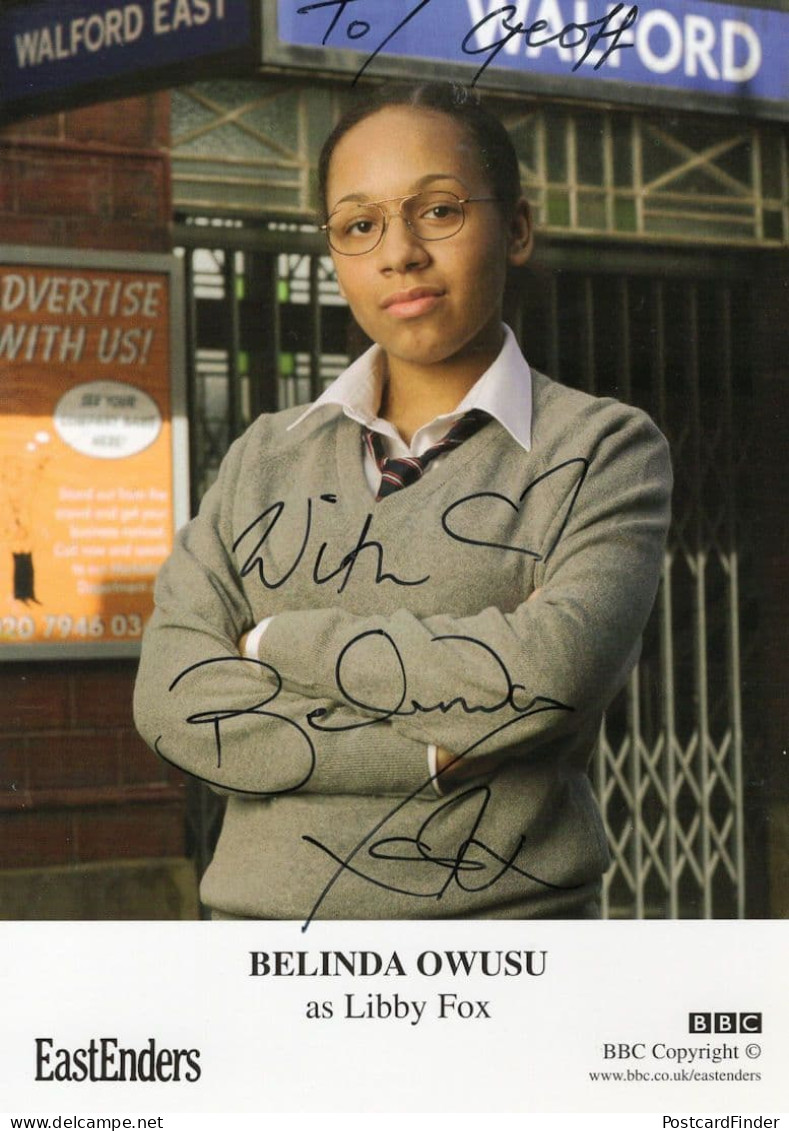 Belinda Owusu Libby Fox Eastenders Hand Signed Cast Card Photo - Actors & Comedians