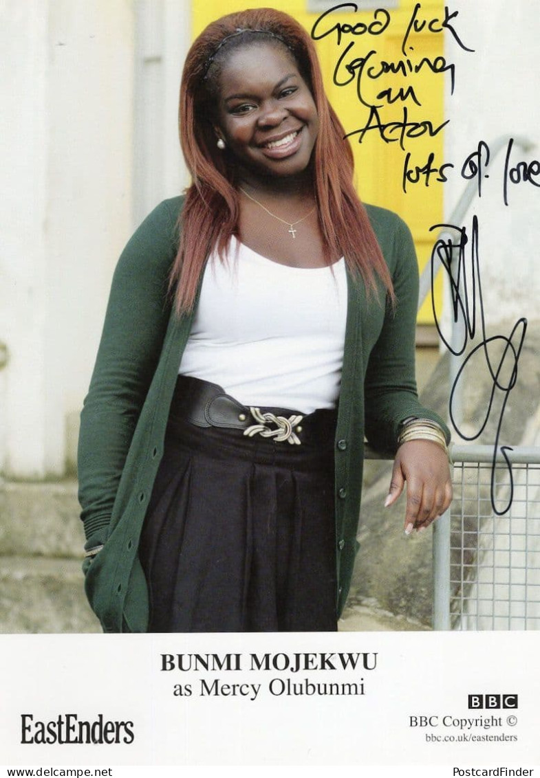 Bunmi Mojekwu Eastenders Hand Signed Cast Card & Super Actor Message - Actors & Comedians