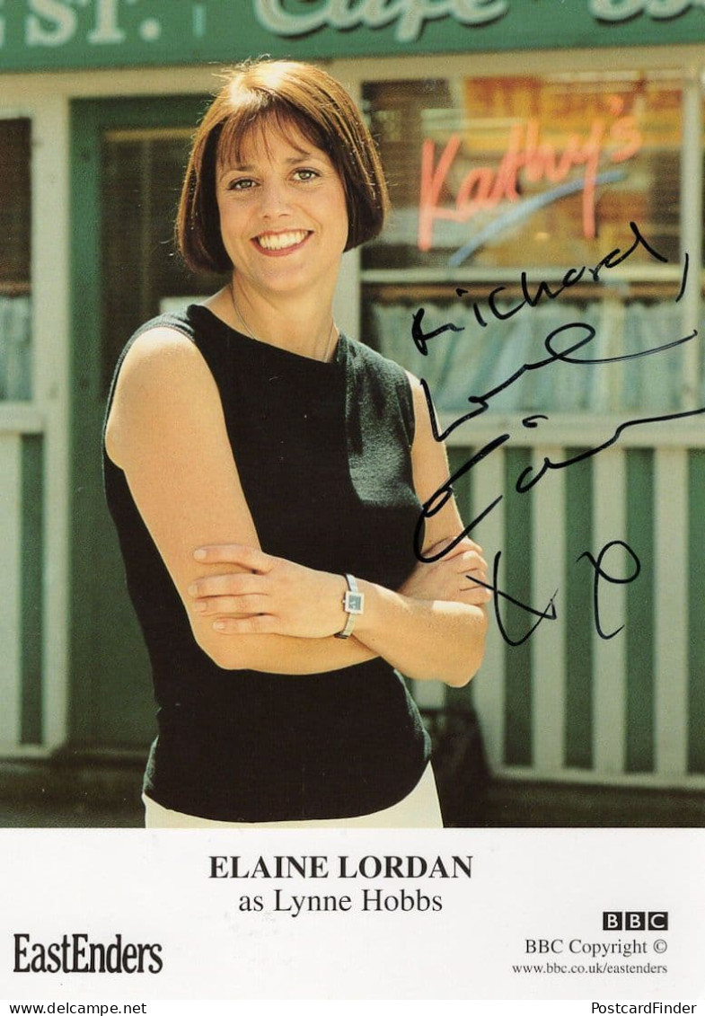 Elaine Lordan Lynne Hobbs Eastenders Hand Signed Cast Card Photo - Attori E Comici 