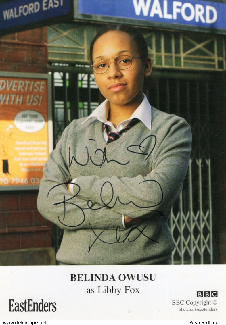 Belinda Owusu As Libby Fox Eastenders Hand Signed Cast Card Photo - Actores Y Comediantes 