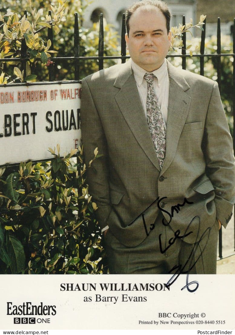 Shaun Williamson As Barry Evans Eastenders Hand Signed Cast Card Photo - Acteurs & Toneelspelers