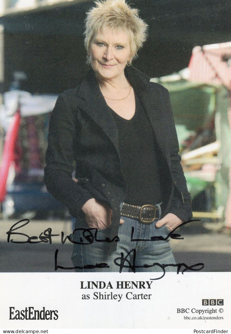 Linda Henry As Shirley Carter Eastenders Hand Signed Cast Card Photo - Schauspieler Und Komiker