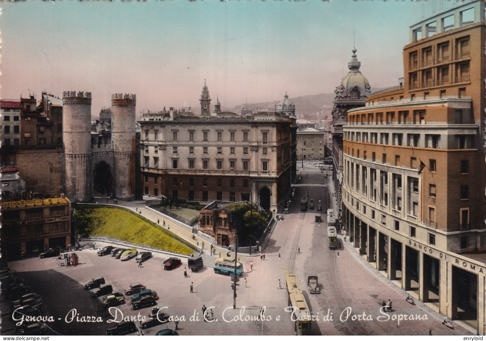 Genova Piazza Dante Casa Di Cristoforo Colombo E Torre Di Porta Soprana - Genova (Genoa)