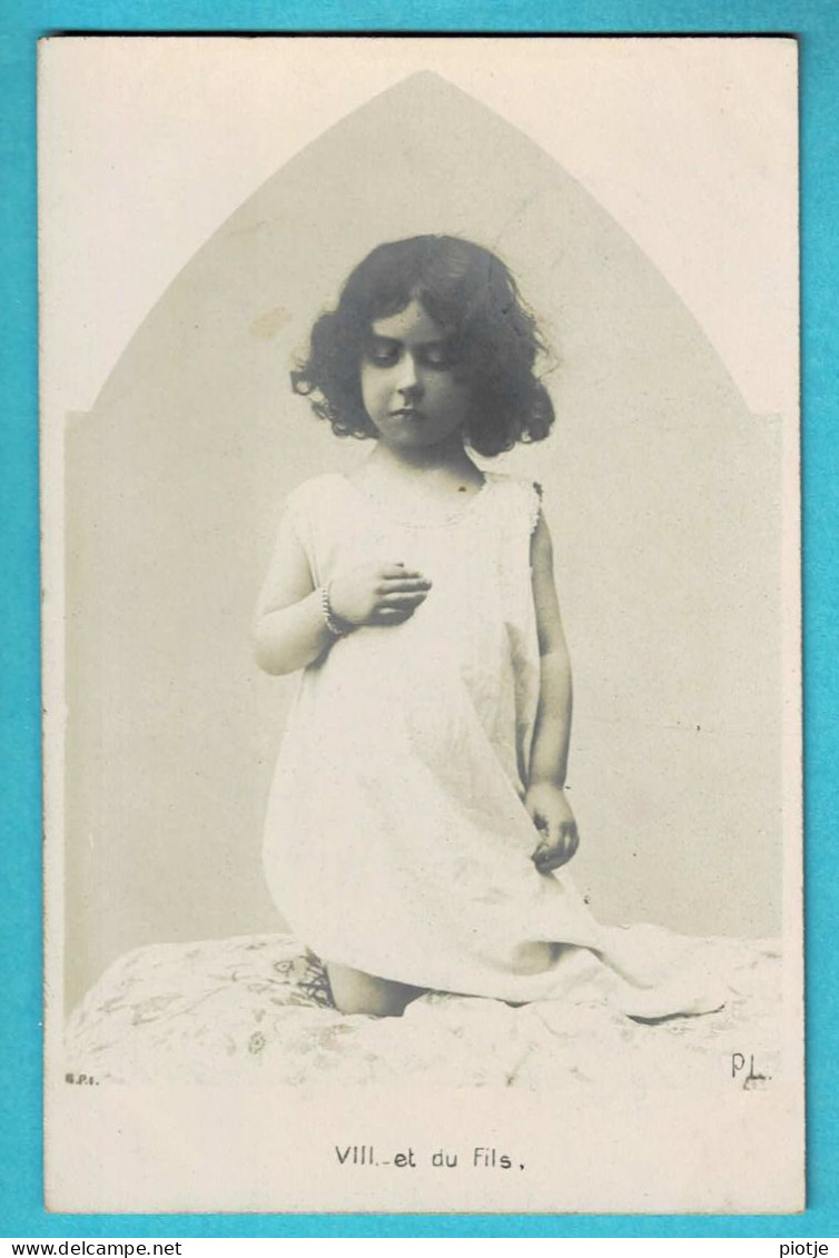 * Fantaisie - Fantasy - Fantasie (Enfant - Child) * (R.P.I.) Série De 3 Cartes, Girl, Fille, Portrait, Carte Photo, Old - Portraits