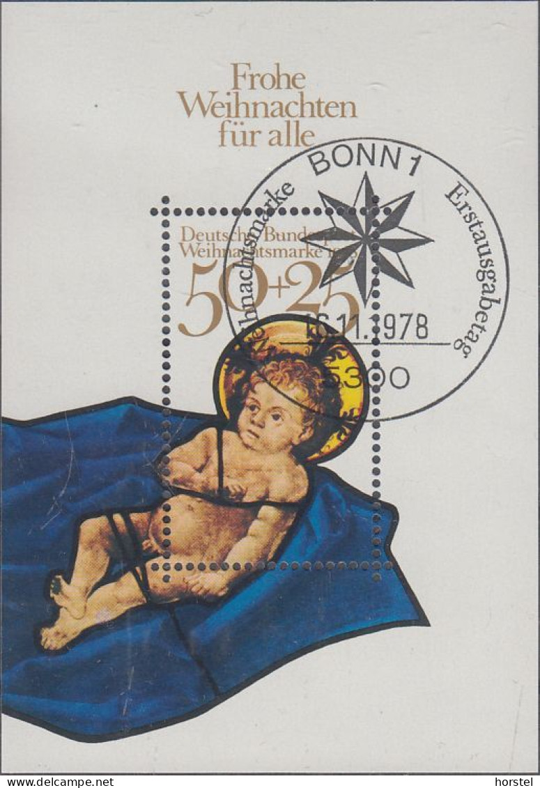 Deutschland Block 17  Weihnachten 1978 - Das Christkind - Oblitérés