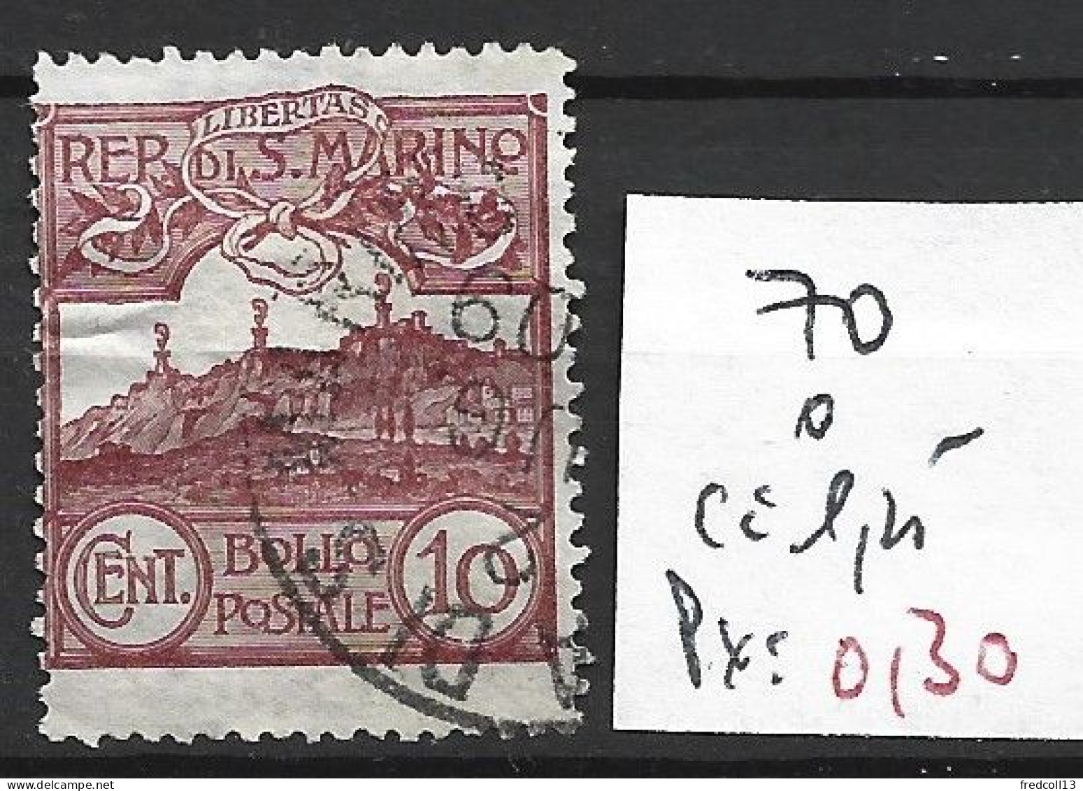 SAINT-MARIN 70 Oblitéré Côte 1.25 € - Used Stamps