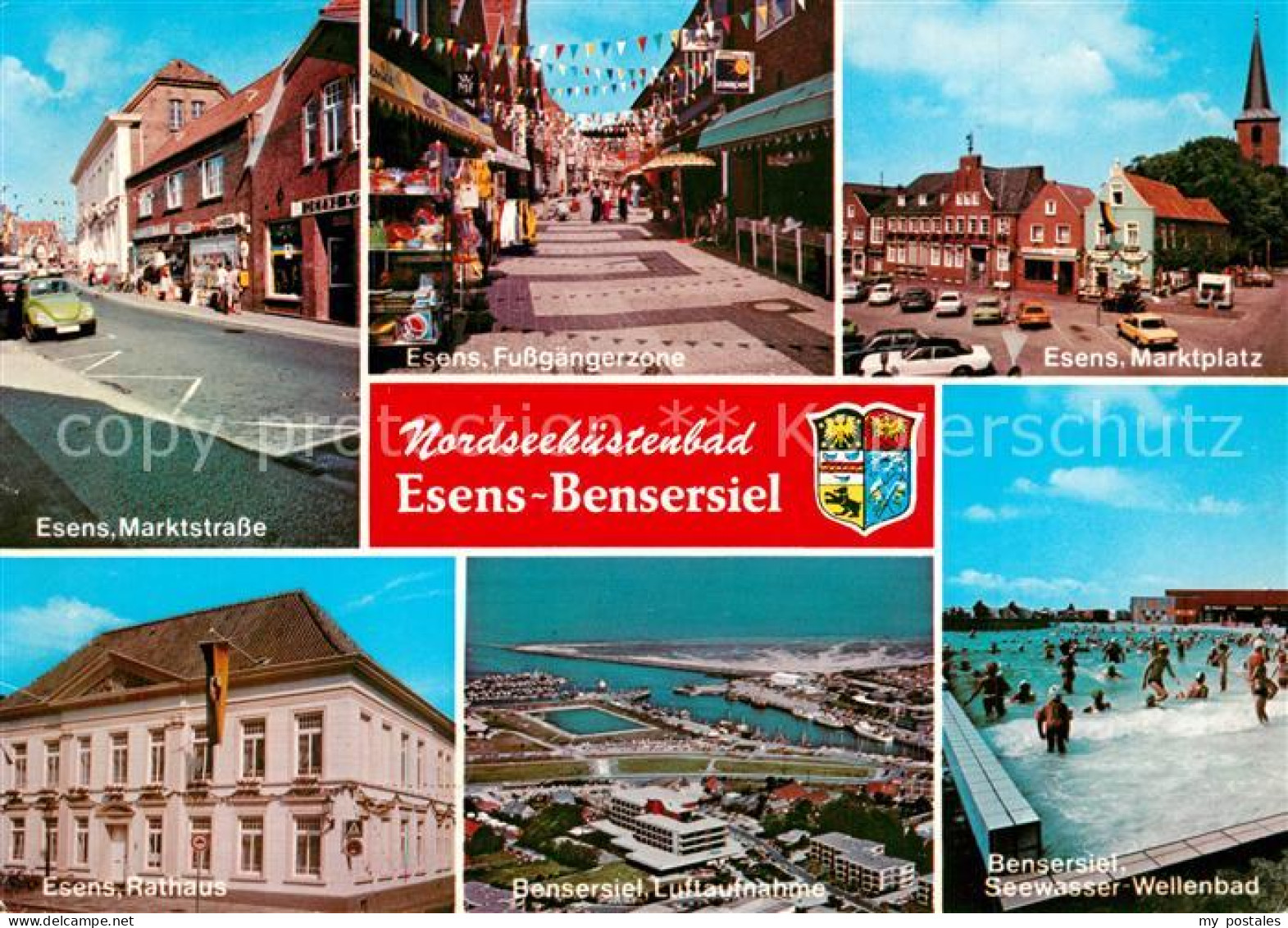 73267375 Bensersiel Wellenbad Esens Marktstrasse Fussgaengerzone Marktplatz Rath - Esens