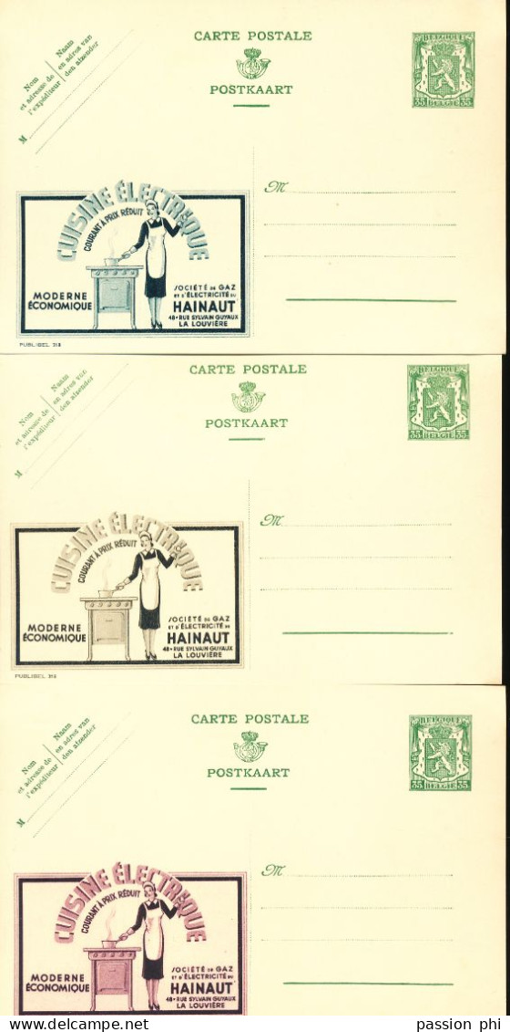 BELGIUM PPS SBEP 7 PUBLIBEL 318 SET UNUSED - Publibels